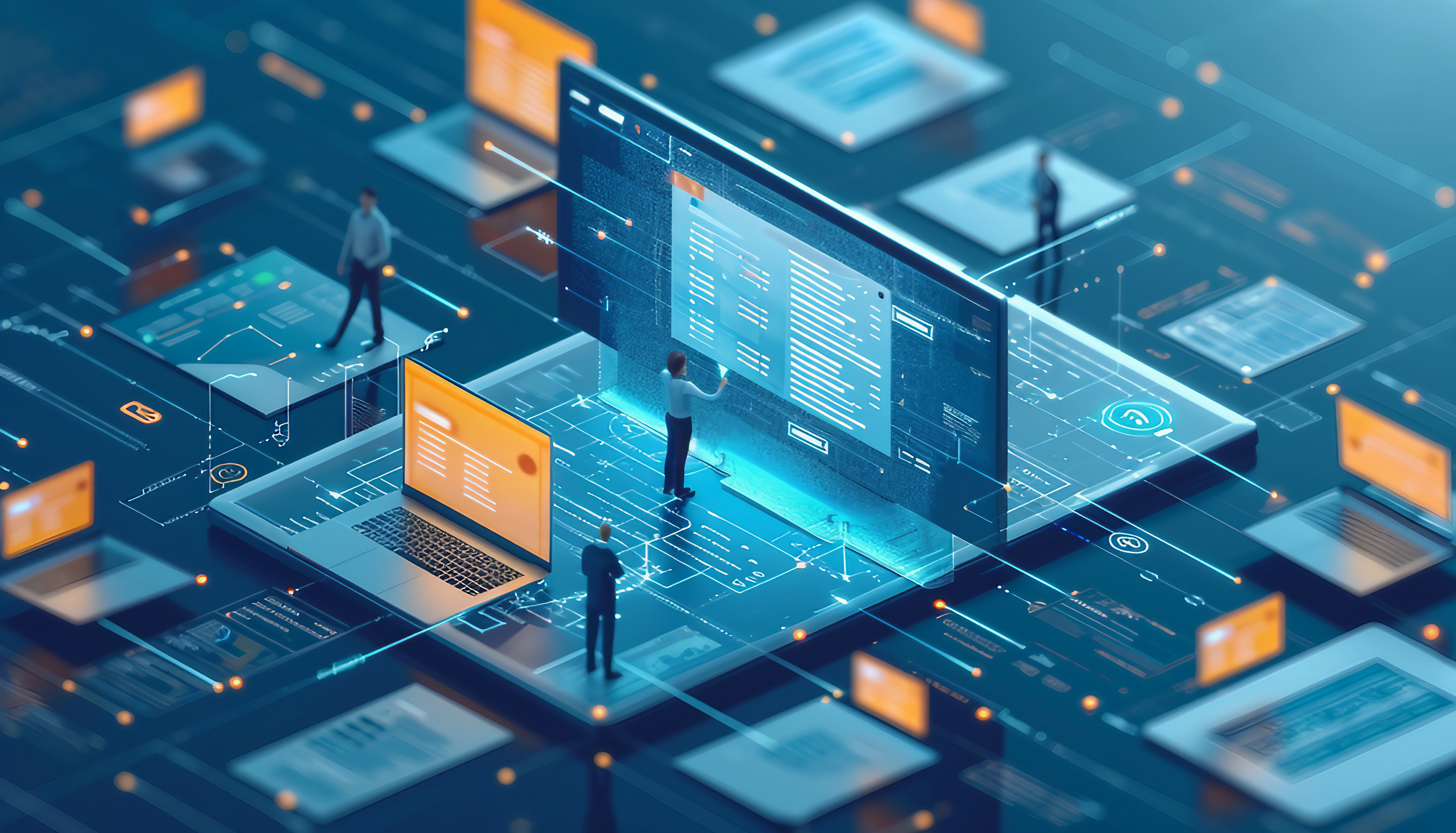 Illustration showcasing the many interfaces that enterprises have to work with when it comes to their tech stack